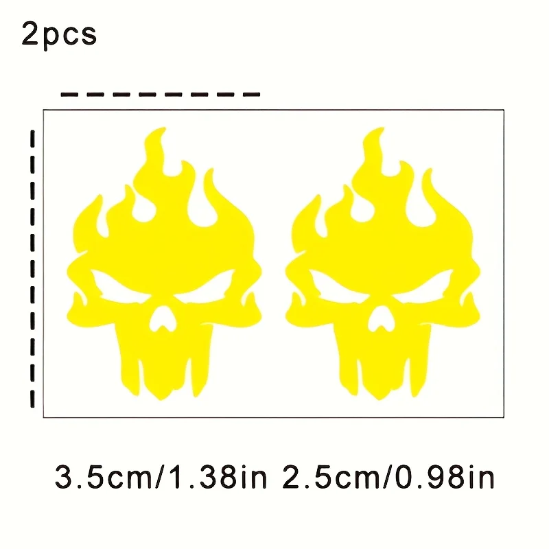 2PCS/SET Fashionable Skull-Themed Car Sticker, Bold Decal for Car, Ideal for Adding an Edgy Look to Your Automobile