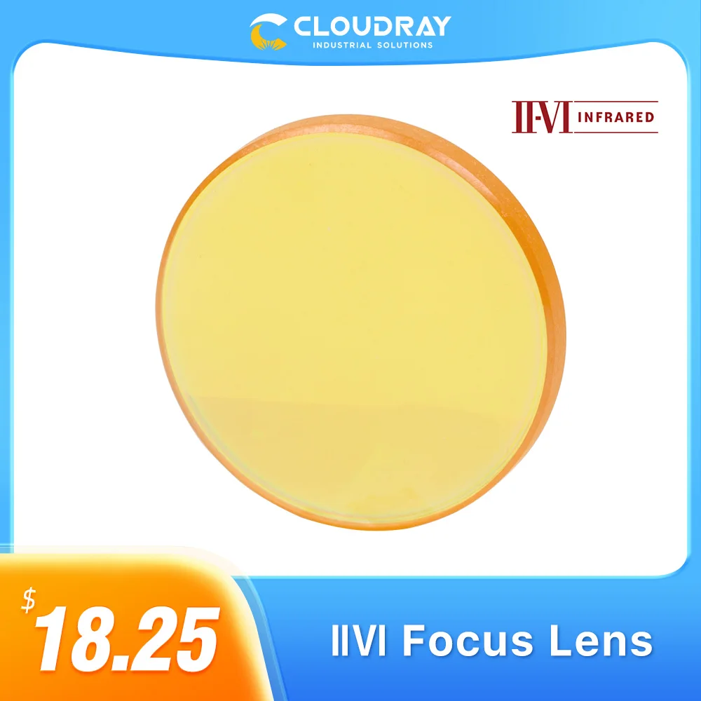 

Cloudray II-VI ZnSe USA CVD Focus Lens DIa. 19.05mm 20mm FL 50.8-101.6mm 2-4" for CO2 Laser Engraving Cutting Machine