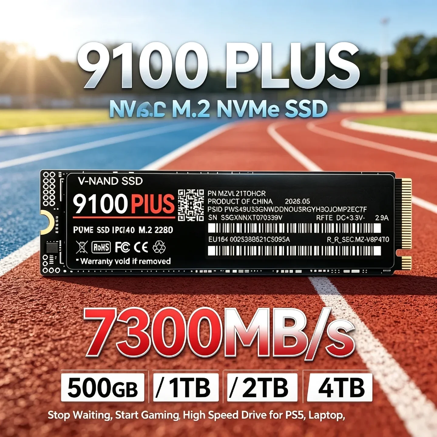 9100 PLUS M.2 NVMe SSD – Full Speed Ahead with 7300MB/s PCIe 4.0 High Speed Drive for Gaming PS5 Laptop Desktop 1TB 2TB 4TB