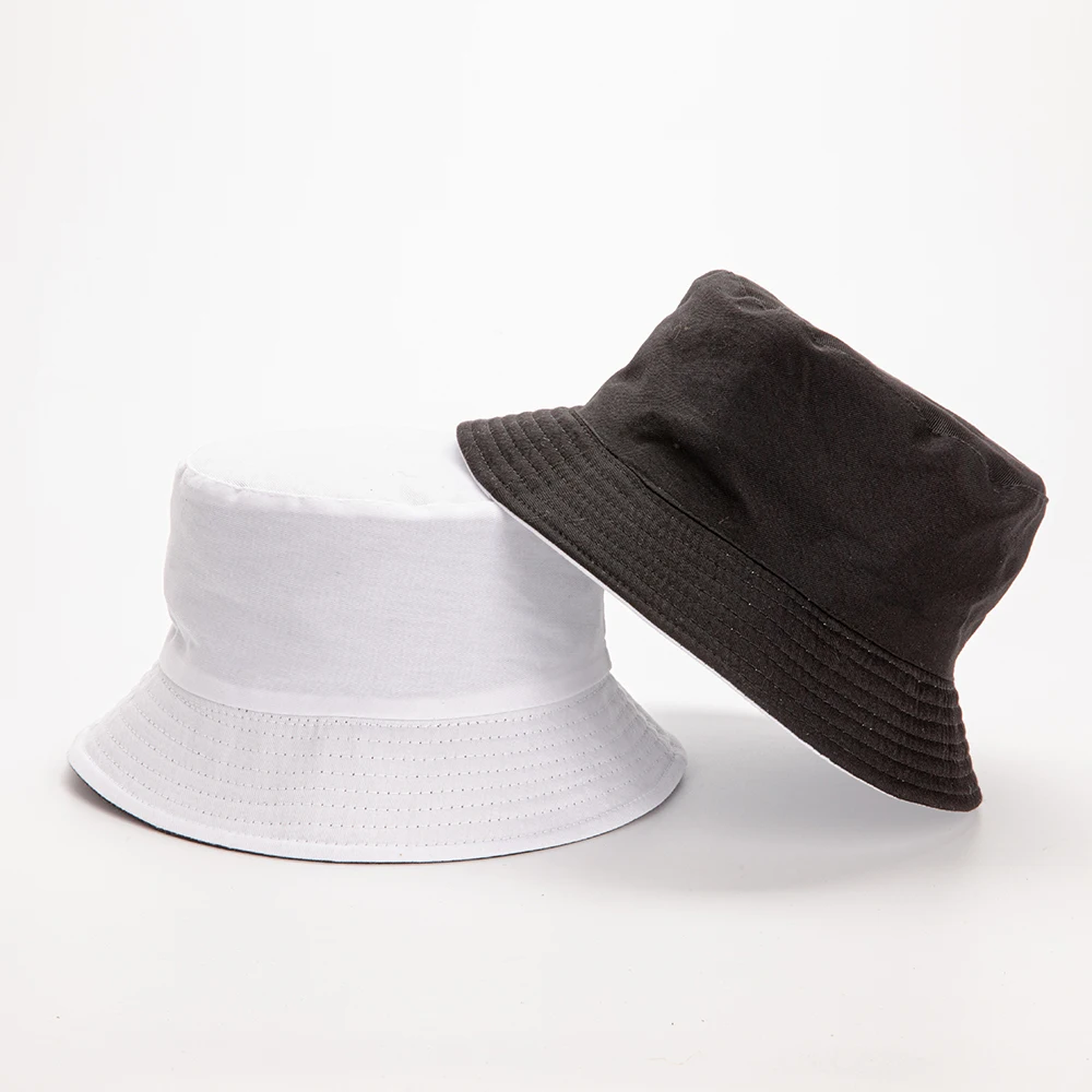 Czarny kapelusz z daszkiem w kropki dwustronnie noszony unisex proste czapki z daszkiem hip hop gorros mężczyźni kobiety panama czapka plaża wędkarstwo boonie sunhat