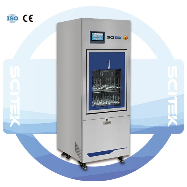 Basic Ultra-slim Automatic Glassware Washer 220/ 320L Bottle Washing Machine for Medical and Lab 360° Spray Mechanism