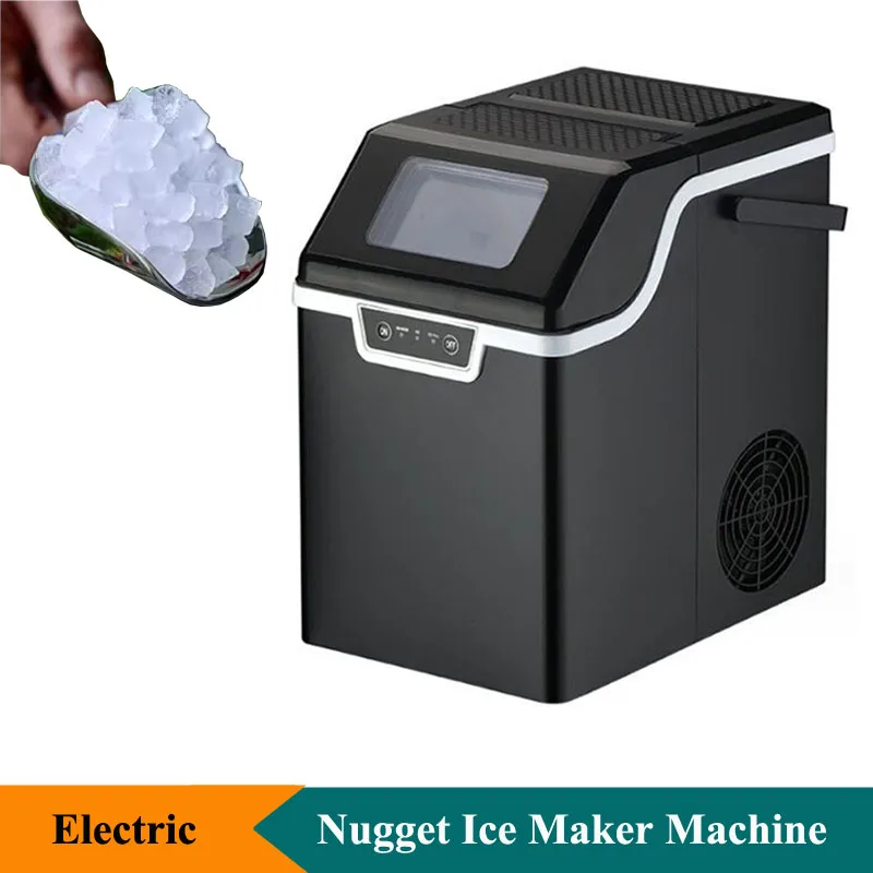 Low Energy Nugget Ice Maker Machine Tabletop Nugget Ice Machine With Handle Soft Chewable Pebble Portable Ice Maker Machine