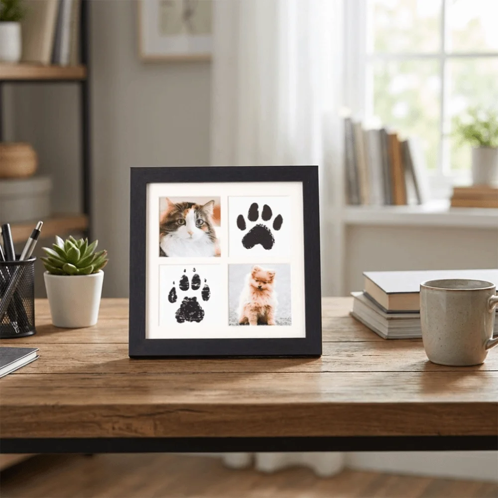 Imprint Kit Inkless Pet Paw Print Kit Density Board Handmade Paw Print Photo Frame Decorative DIY Imprint Kit for Pet Lovers