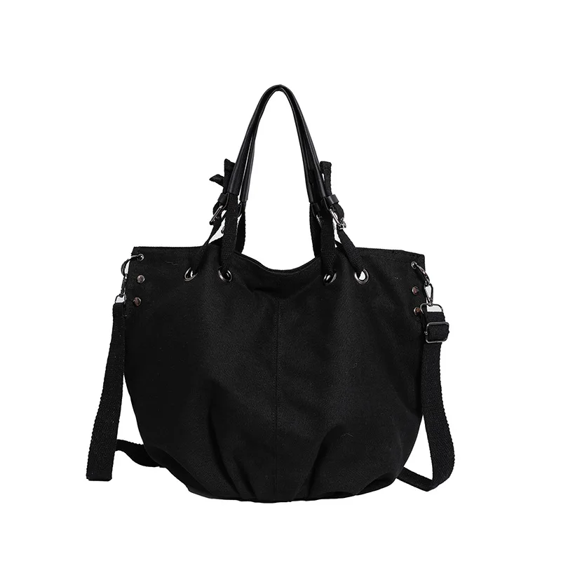 New Multi‑Functional Canvas Crossbody Bag Large‑Capacity Handbag with Detachable Strap for Travel Work Everyday Outdoor Use
