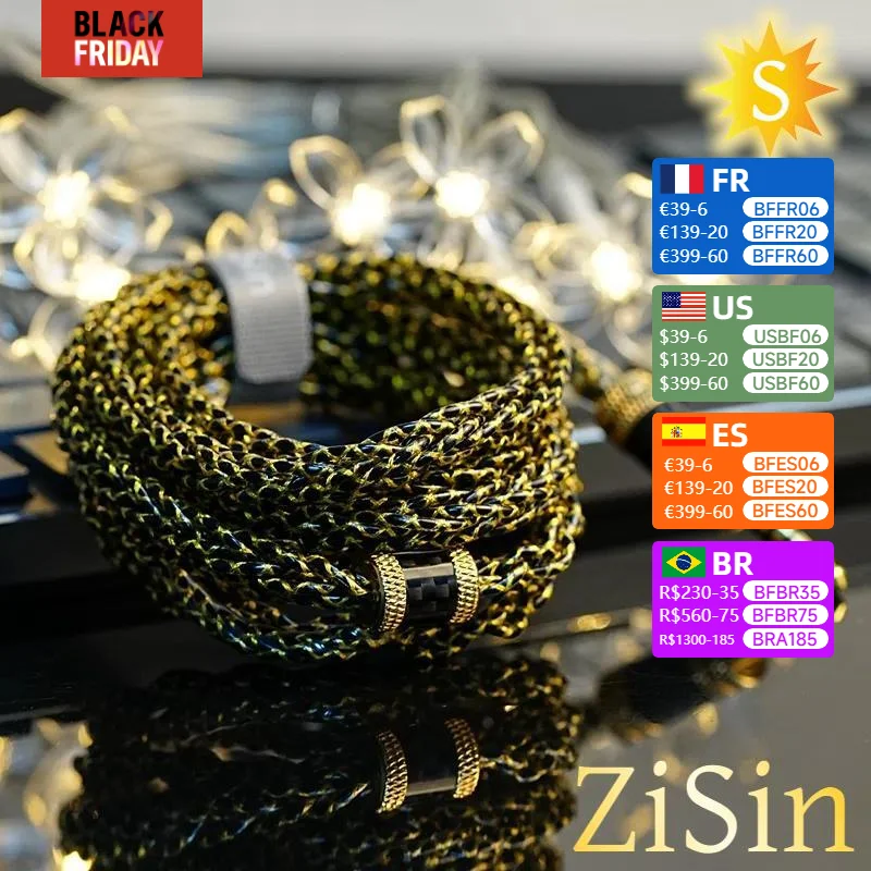 ZiSin-A01 8-ядерный кабель для обновления наушников Litz HIFI с 3,5/2,5/4,4 мм MMCX 0,78 2-контактный для MK4 Legacy2 Blessing3 различных вариантов