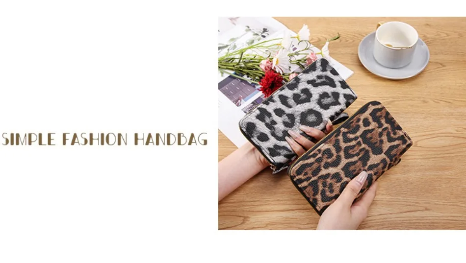 Neue Retro-Geldbörse mit Leopardenmuster, ultraleicht, modisch, vielseitig, für Damen – Detail 20