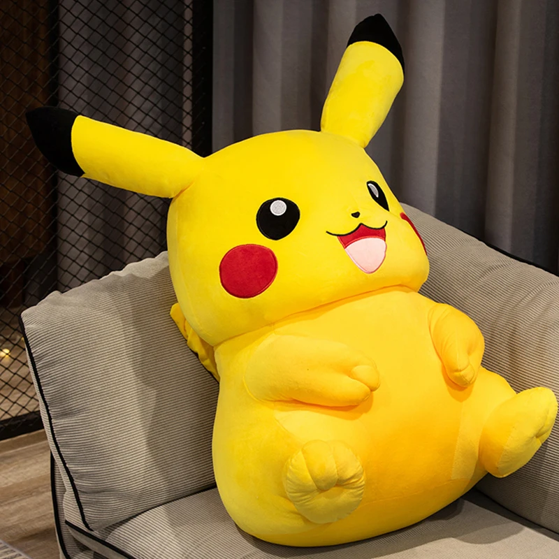 Oreiller en peluche jaune Pokemon Pikachu, 30cm, dessin animé Kawaii, jouets en peluche, cadeaux d'anniversaire créatifs pour décoration de chambre d'enfants