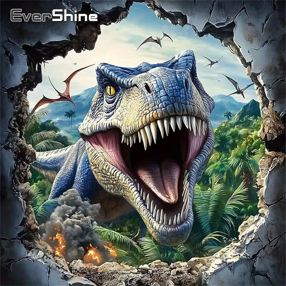 Evershine Diamond Painting Dinosaur Animal DIY New Arrival Diamond Mosaic Dragon Cross Stitch Decor for Home Child Hobby