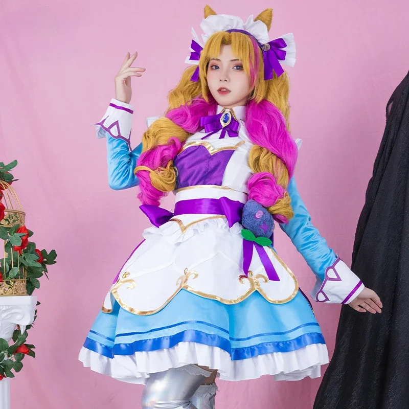 League of ATIONS End LOL Game Gwen Cosplay Costume, Anime Cosplay, Sweet Lolita fur s, Maid Outfit for Women, Girls, 73Cutie