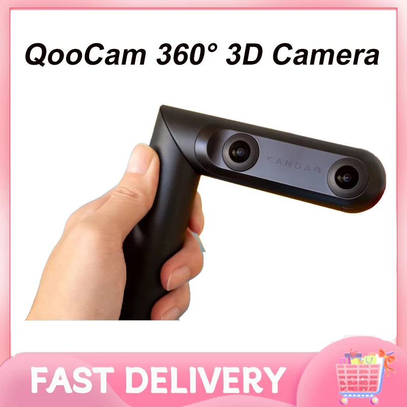 KanDao QooCam 3D Motion Camera QooCam Cucum 3D Action Camera 180° 3D VR Camera 360° 2D VR Camera 4K UHD Video Recorder FOV 216°