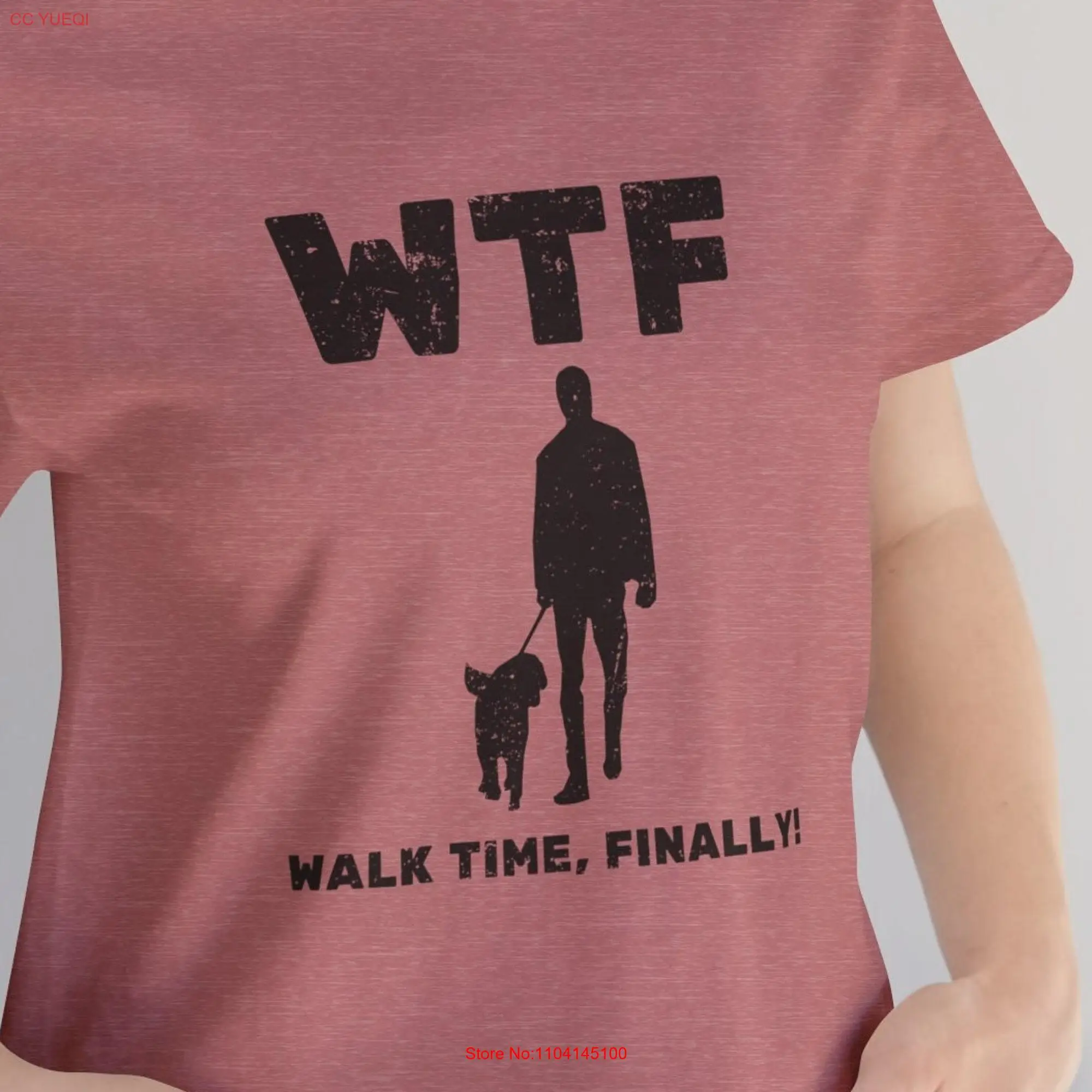 WTF Walk Time Finally Acronym Funny Dog T shirt Love My Trainers Lover Trendy Jersey Short long or short sleeves