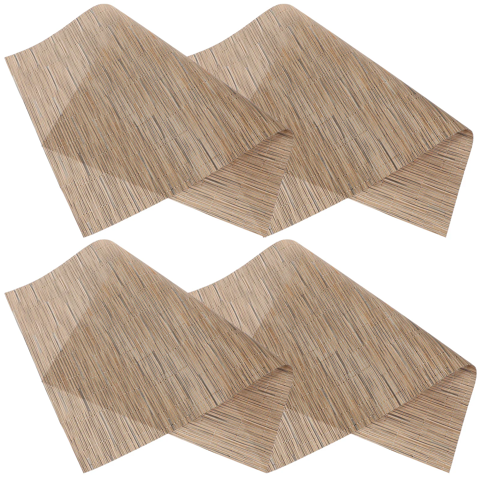 4 قطعة المفارش الشمال نمط بولي كلوريد الفينيل البوليستر الحرير مقاومة للحرارة طاولة طعام الحصير المطبخ ديكور للطاولات المفارش الغربية تحديد الموقع