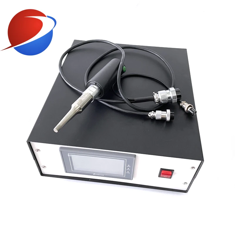 

Desk Ultrasonic Plastic Spot Welder With Generator And Handheld Sensor Horn 28K 300W