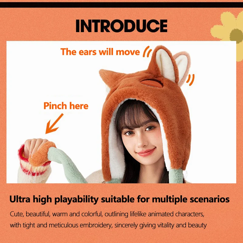 Забавная шапка Disney Zootopia, женская зимняя шапка, плюшевая шапка для защиты ушей Judith Nick, мультяшная шапка для защиты ушей, рождественские подарки
