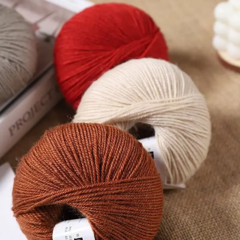 50g/roll 100M Soft Merino Wool Yarn Baby Wool For Hand Knitting Crochet Scarf Clothes Yarn Clothes Hats Anti-pilling