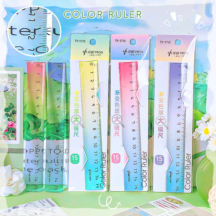 Aesthetic kawaii stationery items back to school supplies school useful Architecture drawing Straight Ruler school things 15cm