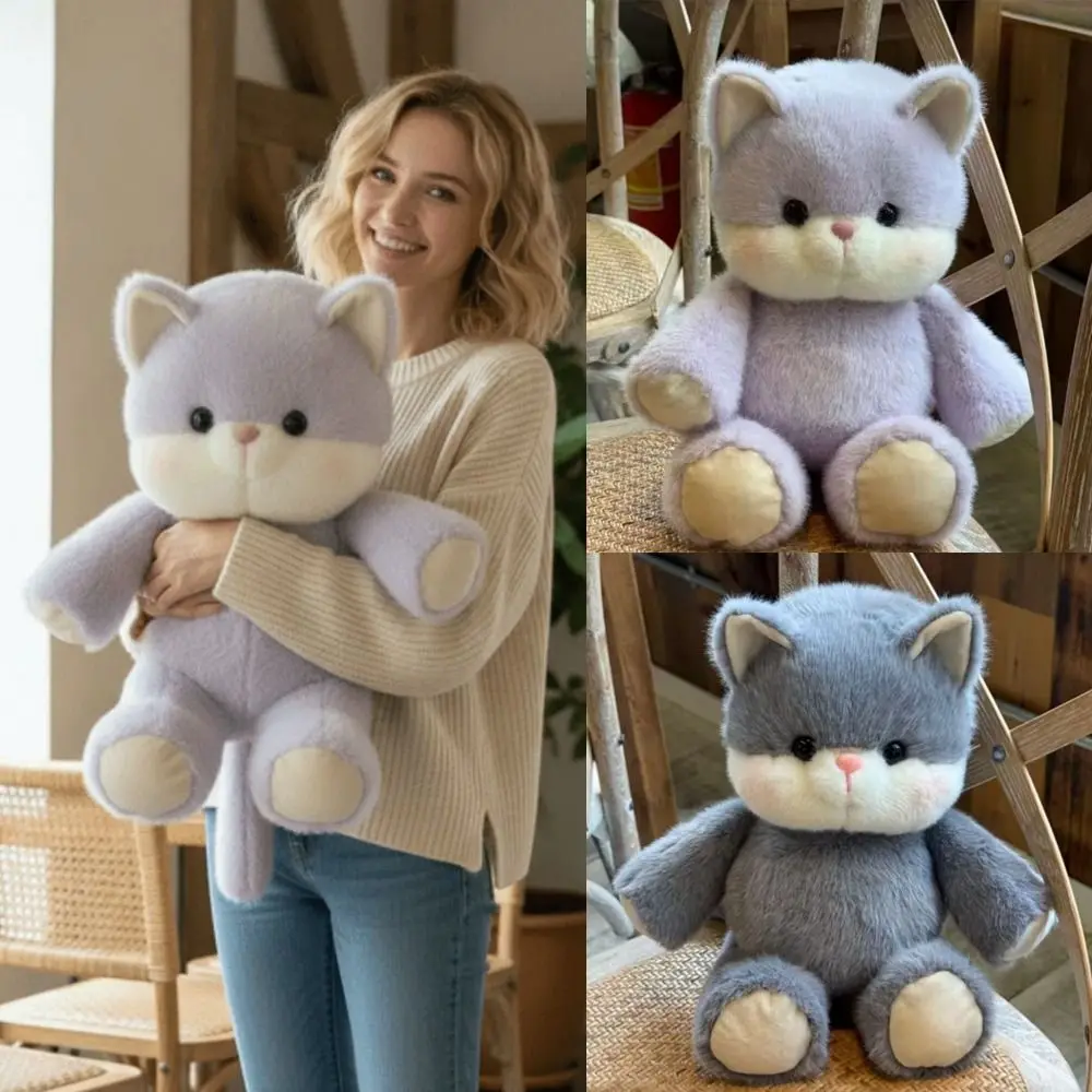 New Design Soft Cat Stuffed Animal Plush Pillow Emotional Support Cute Plush Toy 17.7inch Cat Pattern Stuffed Animals Plush