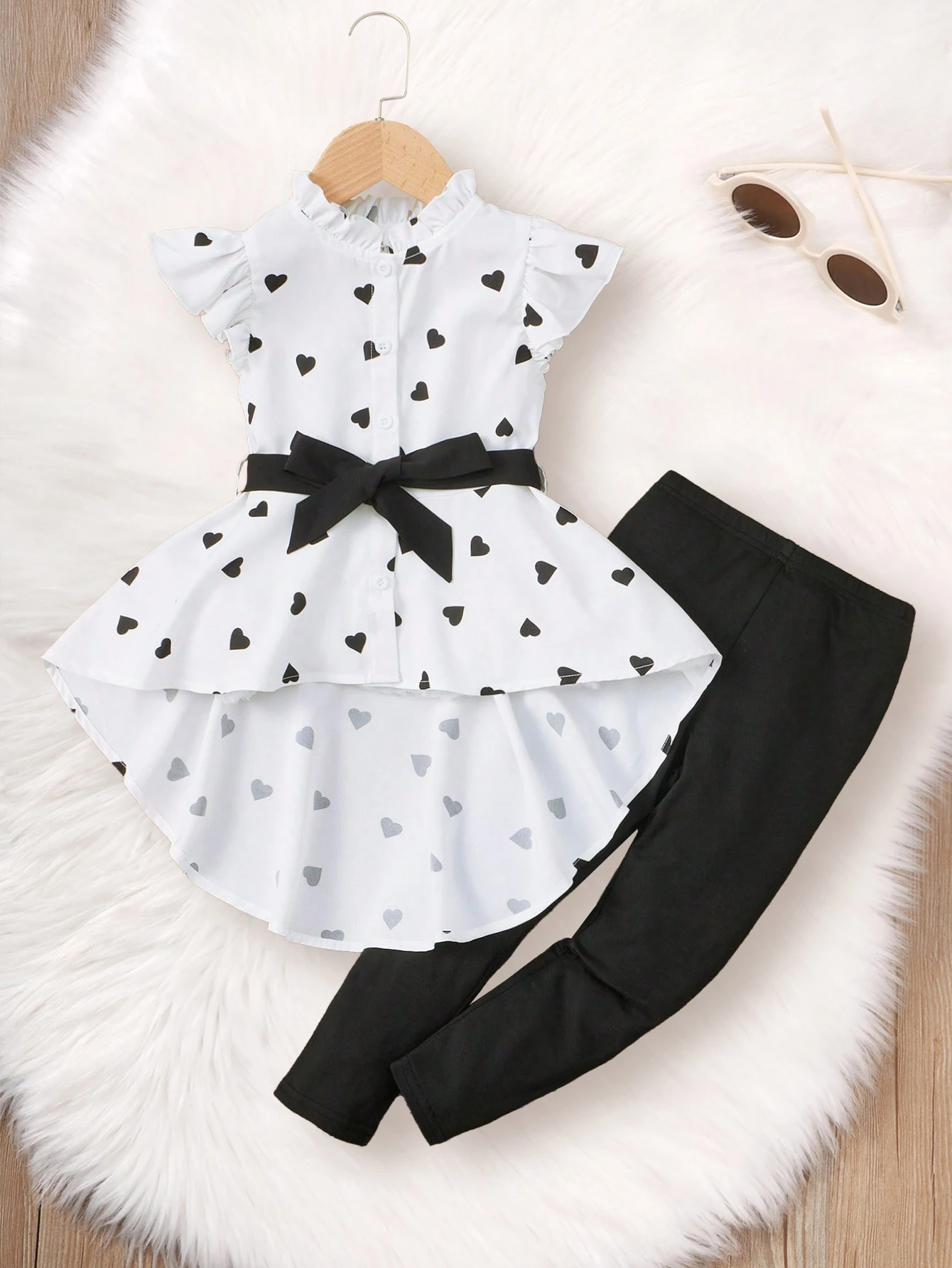 Summer Girls Suits Cheap Two-Piece Fashionable Children\'s Clothes for Small and Medium-sized Children 4-7Y