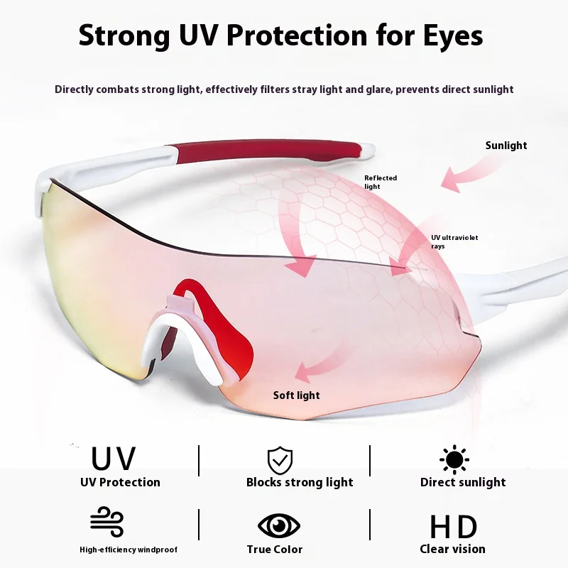 

Night Day Dual-use Cycling Glasses TR90 Prescription Outdoor Sports Protective Glasses for Marathon Windproof Running Glasses