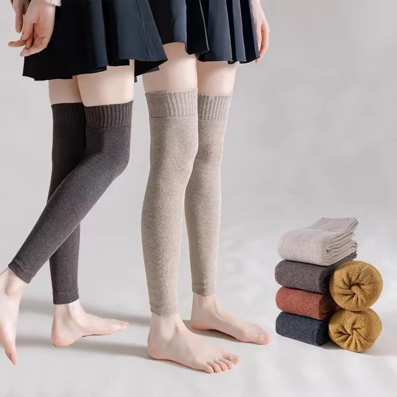 2 paia di calzini da yoga da donna spessi sopra il ginocchio autunnali e invernali casuali
