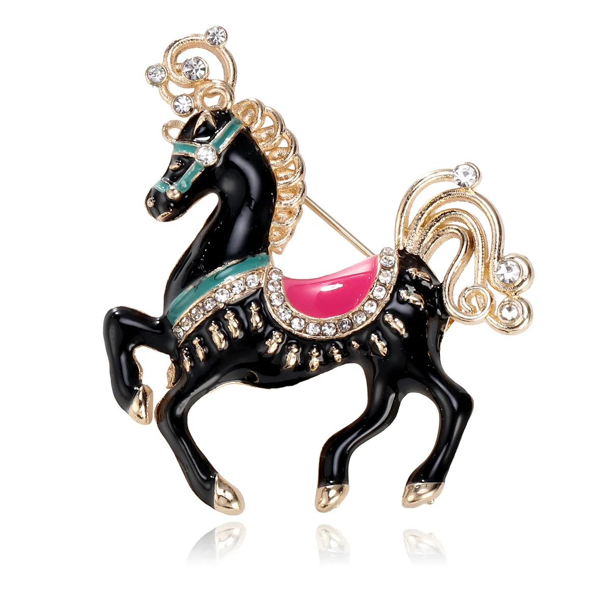 

Unicorn Cartoon Enamel ImitationSuccess Animal Pins, Unisex Two-color Badges, Clothing, Evening Gowns, Jewelry And Gifts