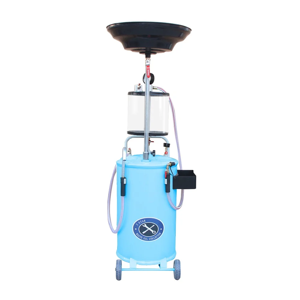 High Popular 18 Gallon Height Adjustable Pneumatic Waste Oil Collector Drain With Tank Engine Oil Suction And Discharge
