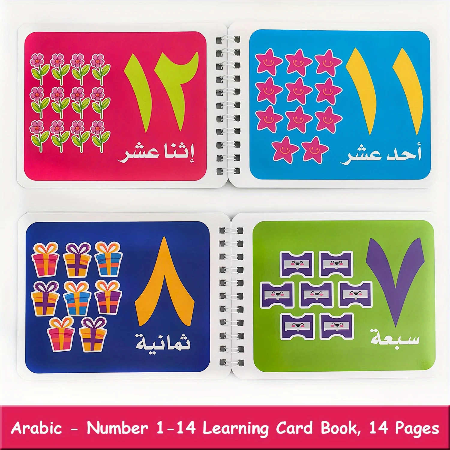 

Арабские цифры 1-14 изучающих карточек с английскими словами, учебные пособия по изучению языка, учебные принадлежности для детского сада