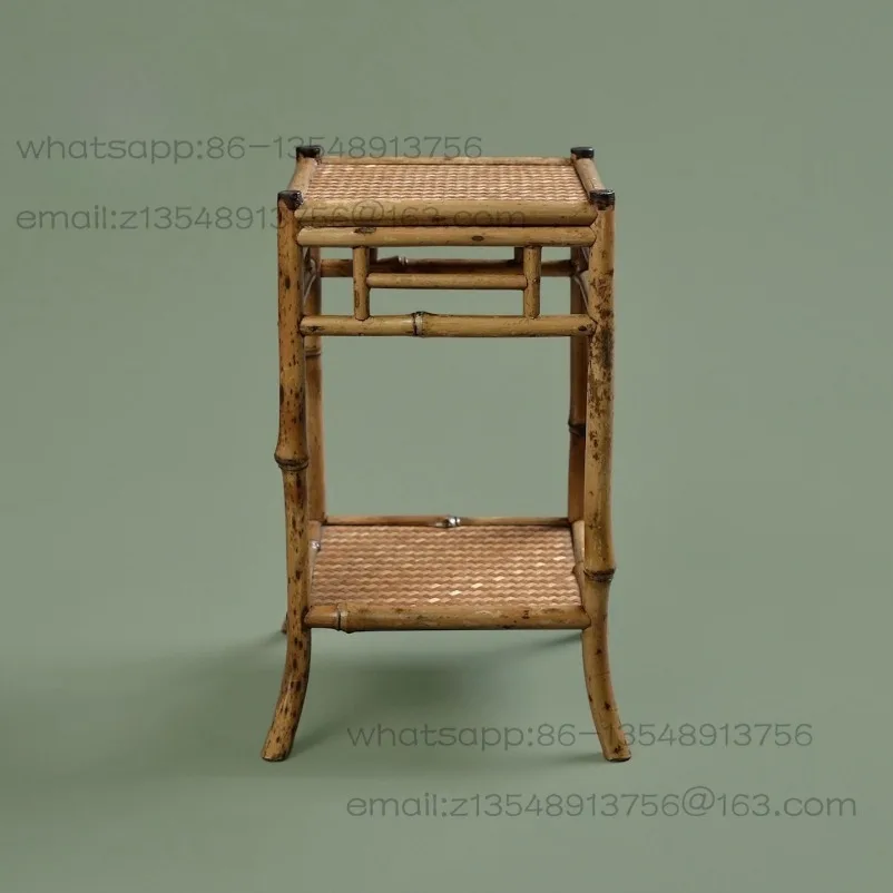 Bamboo Flower Stand Bonsai Stand Tea Table Small Bogu Frame Bamboo Tea Shed Tea Set Display Stand Coffee Table  Shelf
