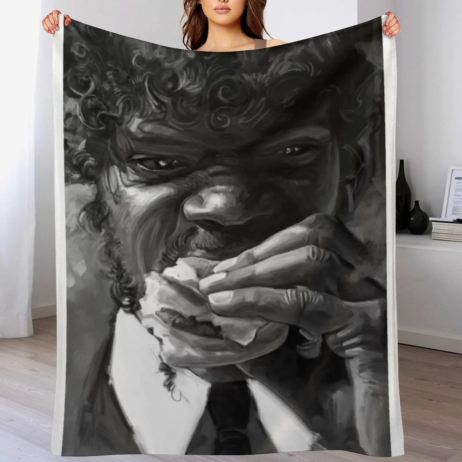 

Samuel L. Jackson Throw Blanket Retros Decorative Beds Blankets