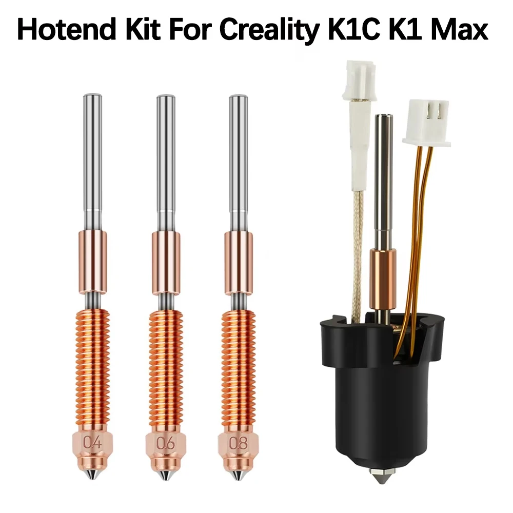 Upgrade Hotend For Creality K1 SE K1C K1 Max Ender 3 V3 Ceramic Heating Block Kit Hardened Steel Quick-Swap Nozzle Print Head