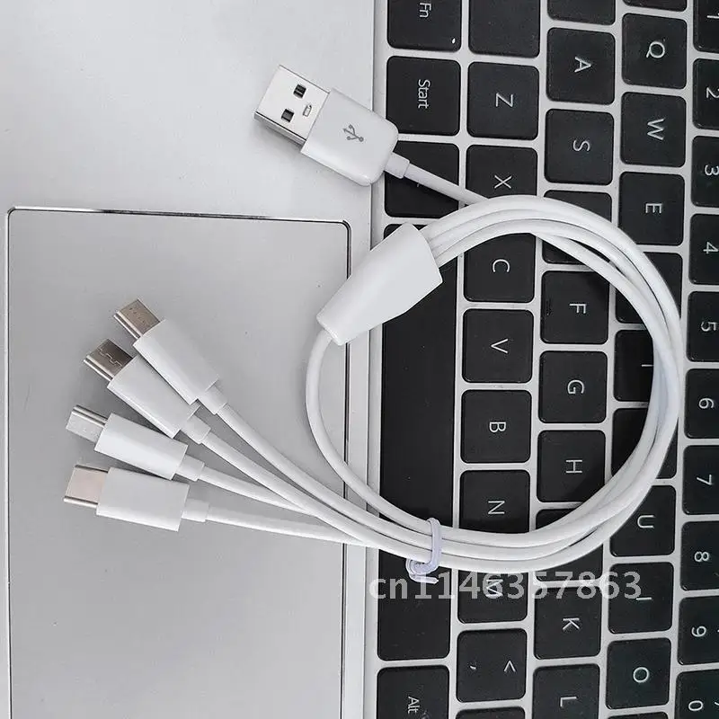 

USB 3.1 charge cable OD 3.0MM 50cm 4 in 1 USB to 4 type C charger adapter cable power 4 type c for Smartphone tablet PC