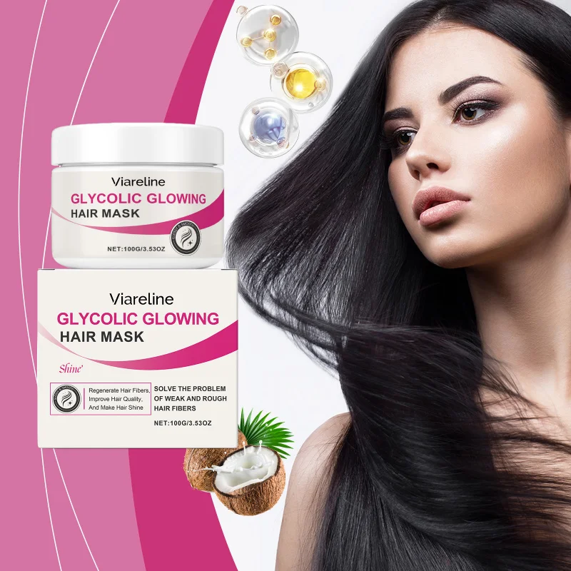 

Smooth & Shiny Hair Mask - Hydrate Nourish Repair Dry Frizzy Hair Enhance Luster Reduce Frizz Strand Wrinkles Easy Combing