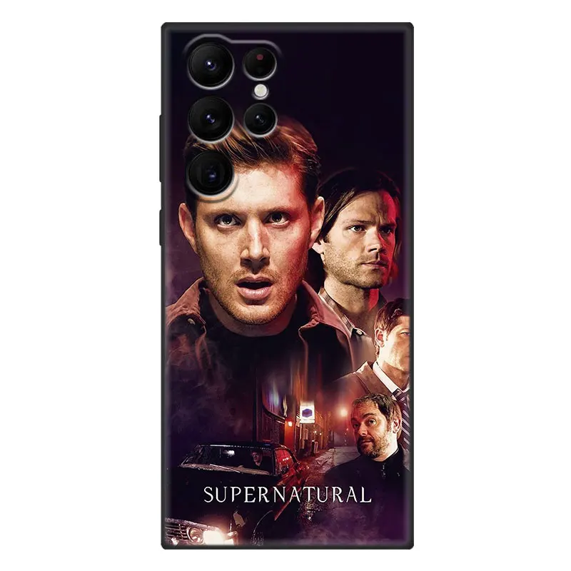 Supernatural tv show Phone Case For Samsung Galaxy S23 S22 S21 Ultra S20 FE 5G S10E S10 Lite S9 S8 Plus S7 Edge Black Cover