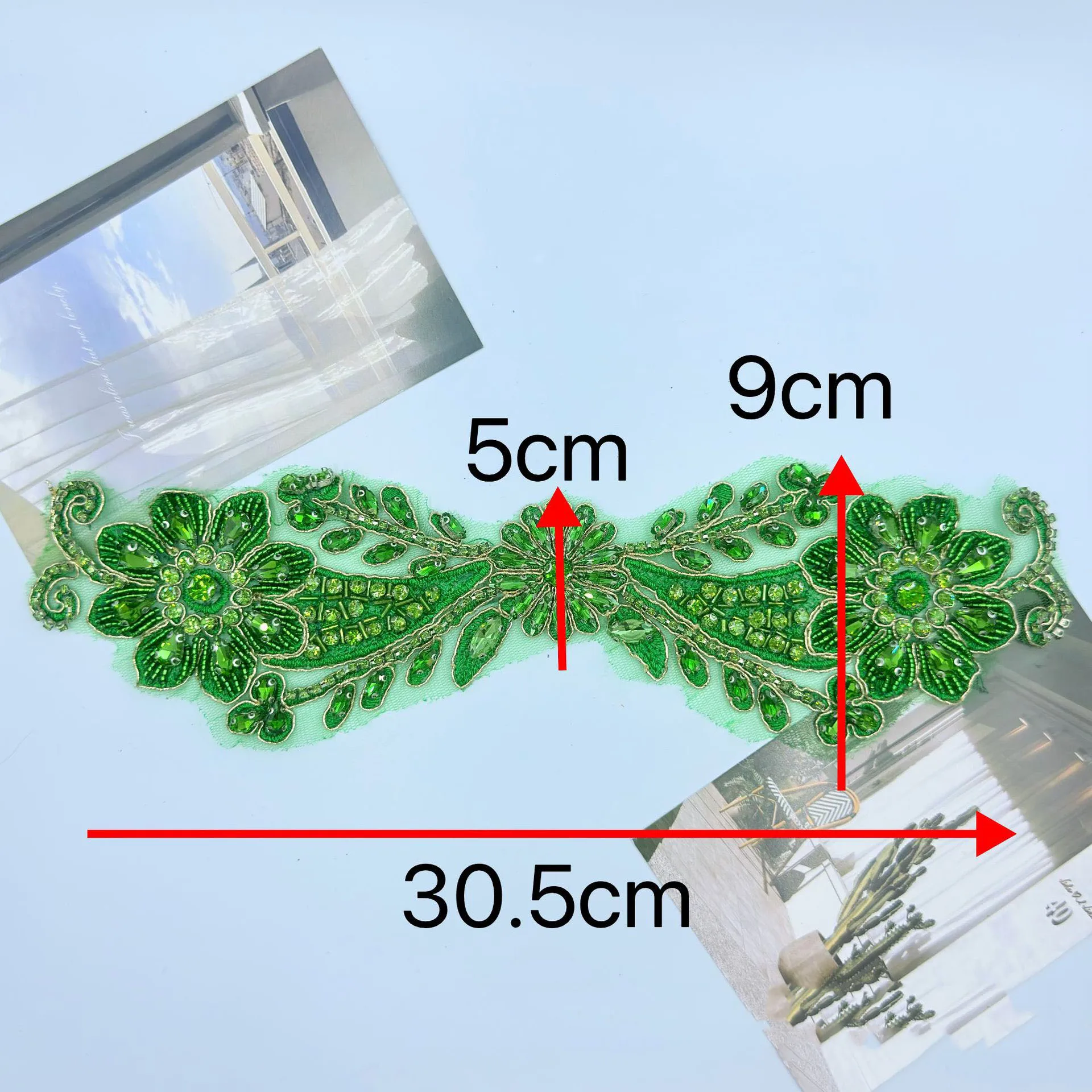 Beaded and rhinestone appliqués, exquisite embroidered wedding dress DIY garment accessories and fabric patches