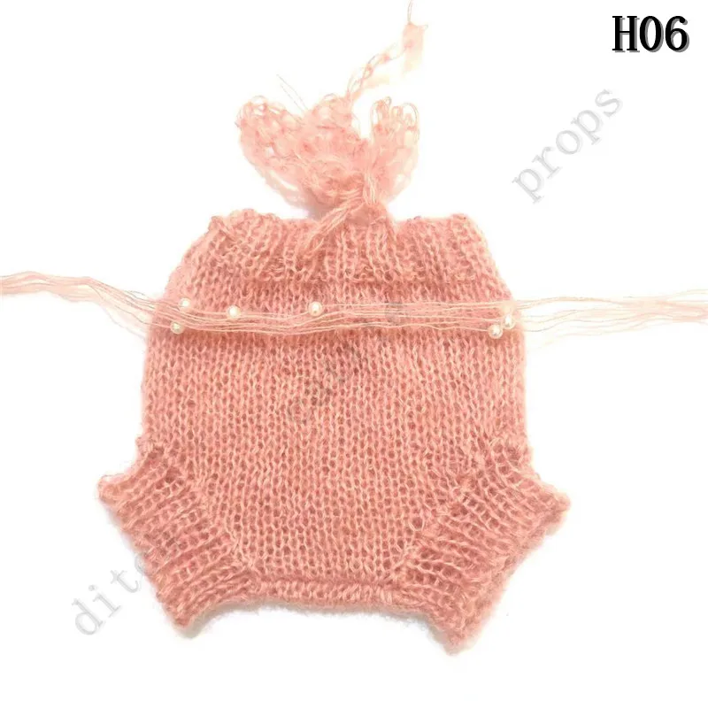 Newborn Photography Props Mohair Shorts + Headband