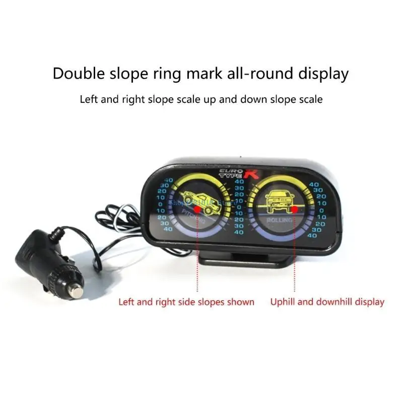 T3LF Level Tilt Gauge Slope Meter 360 Degree Adjustable Base HUD Inclinometer Digital Slope Meter with LED Light