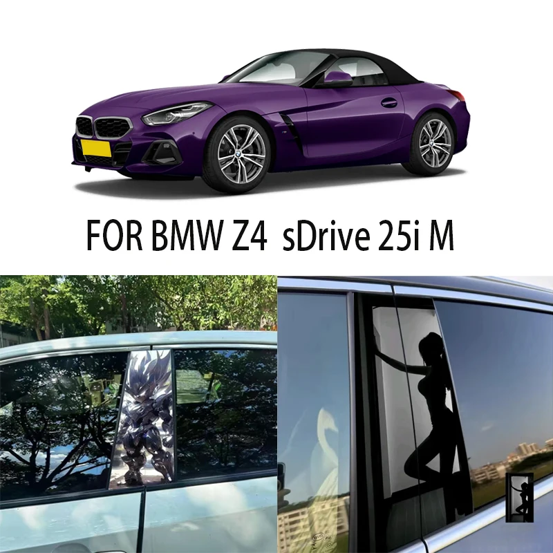 

Door Window Decoration Trims Pillar Posts Stickers Auto Styling For BMW Z4 sDrive 25i Car accessories