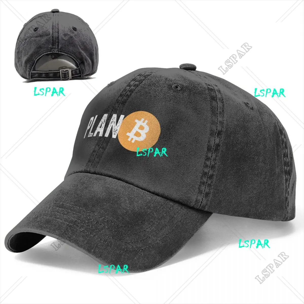 Plan B Bitcoin BTC Crypto Currency Baseball Cap Unisex Distressed Denim Snapback Hat Outdoor Golf Unstructured Soft Caps