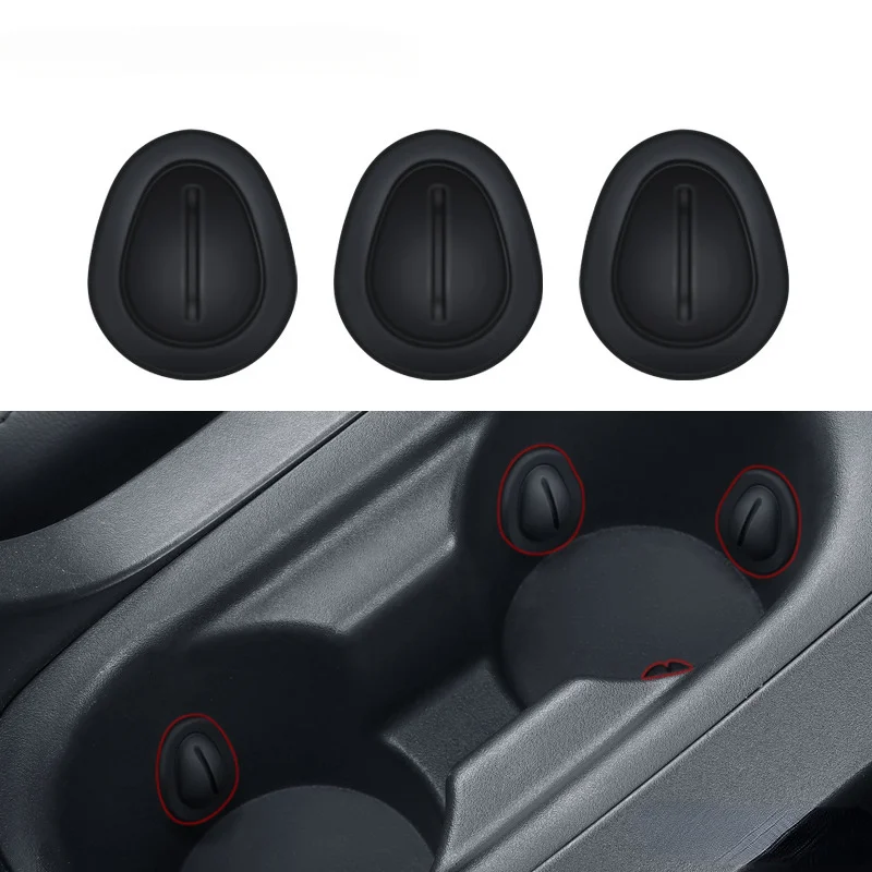 3Pcs Car Cup Holder Insert Limiter Pad, Silicone Anti-Rattle Bottle Fixer for Auto Cup Holder Slot, Universal Fit Most Cars