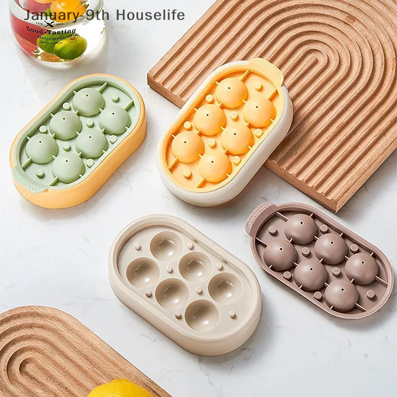 

1Pc Silicone Ice Lattice Frozen Ice Cube Artifact Ice Making Mold Household Ice Tray With Lid Easy To Demould Ice Cube Mold