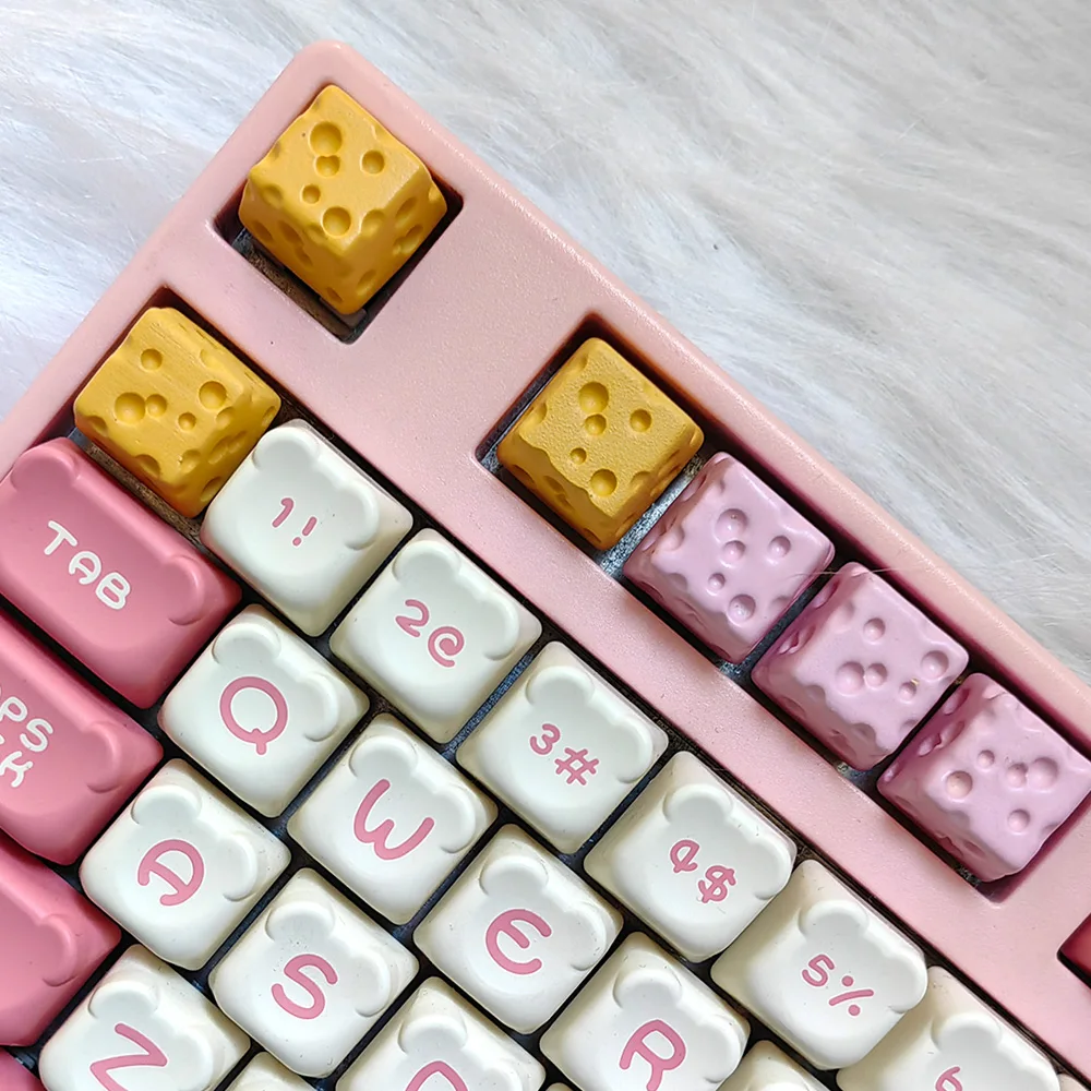 Mechanical keyboard hand-made resin materials can be custom-made color lovely food play gourmet personality cheese keycaps