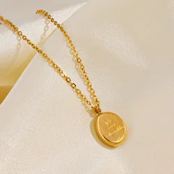 Small Exquisite Pendant Necklace For Women Stainless Steel Fadeless Metal Adjustable Chain Jewelry Wedding Party Gift Wholesale
