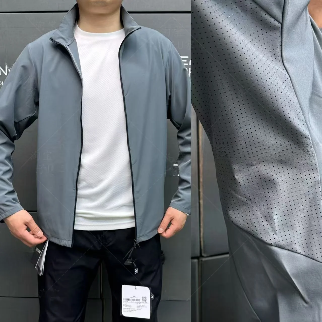 

Light Luxury Cool Sensation Sun Protection Lightweight Breathable 3D Stand Collar Men's Outdoor Casual Jacket Coat
