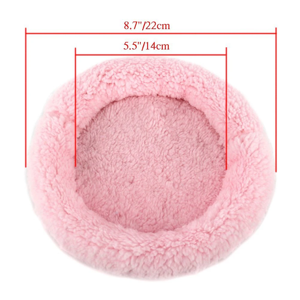 

Hamster Pad Round Warm Sleep Mat Pink Size L Portable Comfortable Bed for Hamster Hedgehog Squirrel Mice Rats Small Pets