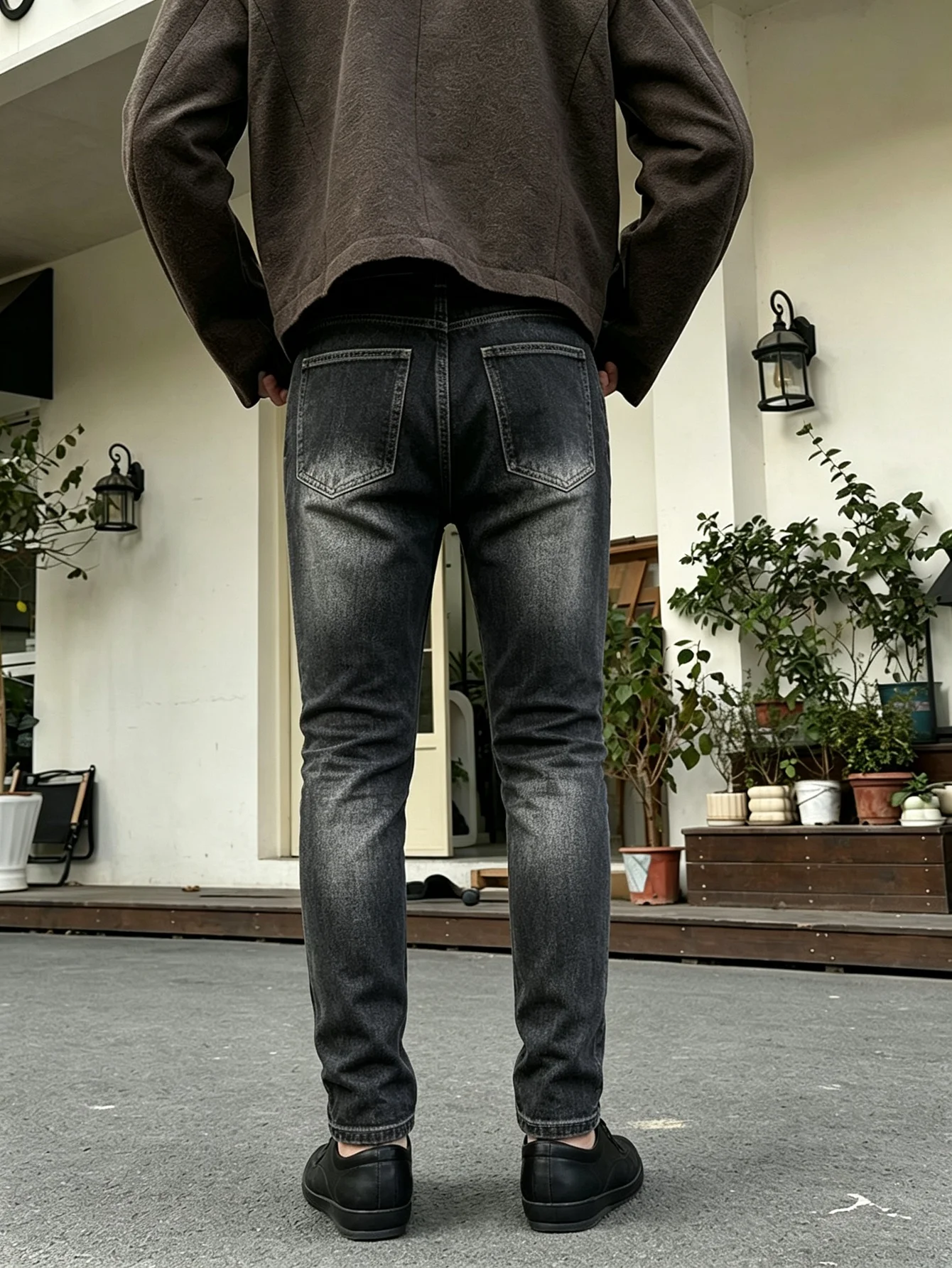 American Street Trendy Y2K Skinny Denim Pants for Men, Slim Elastic Jeans, Premium Present for Boyfriend and Husband for Urban W