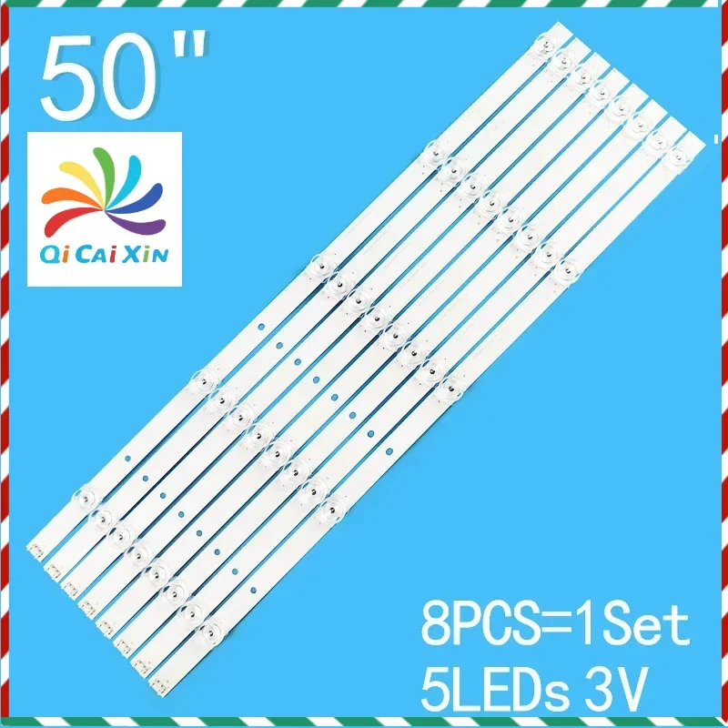 

8pcs=1set 5leds 3v 515mm Suitable for 50 inch LCD TV 202006-ds50m7a00-01 DS50M7A-DS01-V01 DSBJ-W 50X7C backlight strip