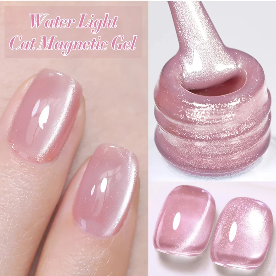 TC 10ML Summer New Pink Peach Colored Glass Bead Cat Eye Gel Nail Polish Nail Art Nail Supplies