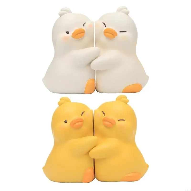 

2Pieces Animal Duck ABS Book Ends for Desk and Shelf Cartoon Duck Bookends