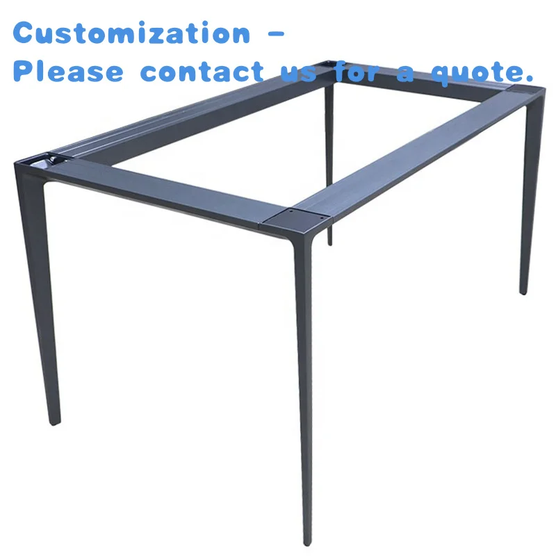 custom.Table Base Dining Table Adjustable Solid Aluminium Alloy Dining Table Wood Furniture