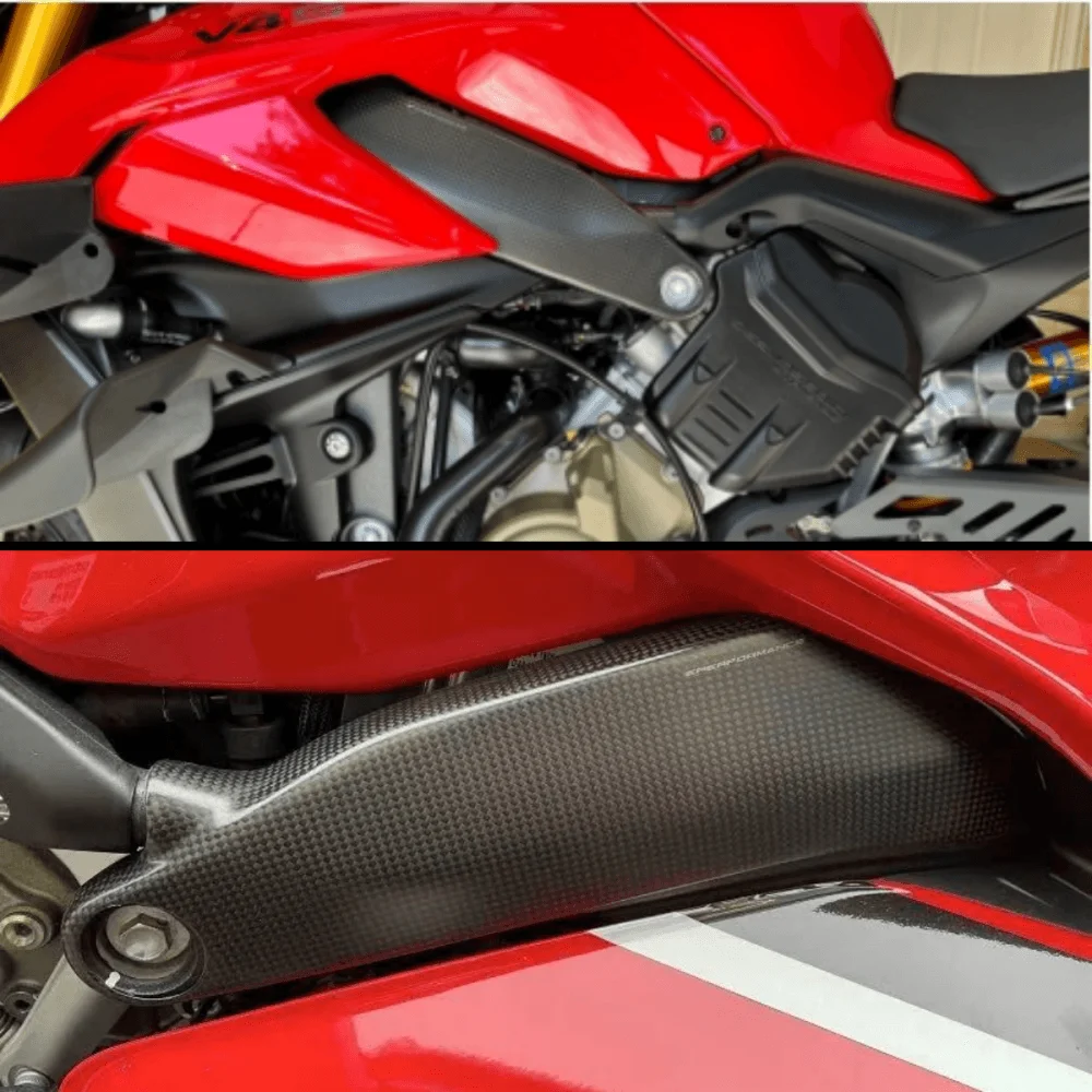 For Ducati Panigale V4 V4S V4R 2018-2023 Motorcycle Tuning Carbon Fiber Frame Cover Fuel Tank Side Plate Fairing